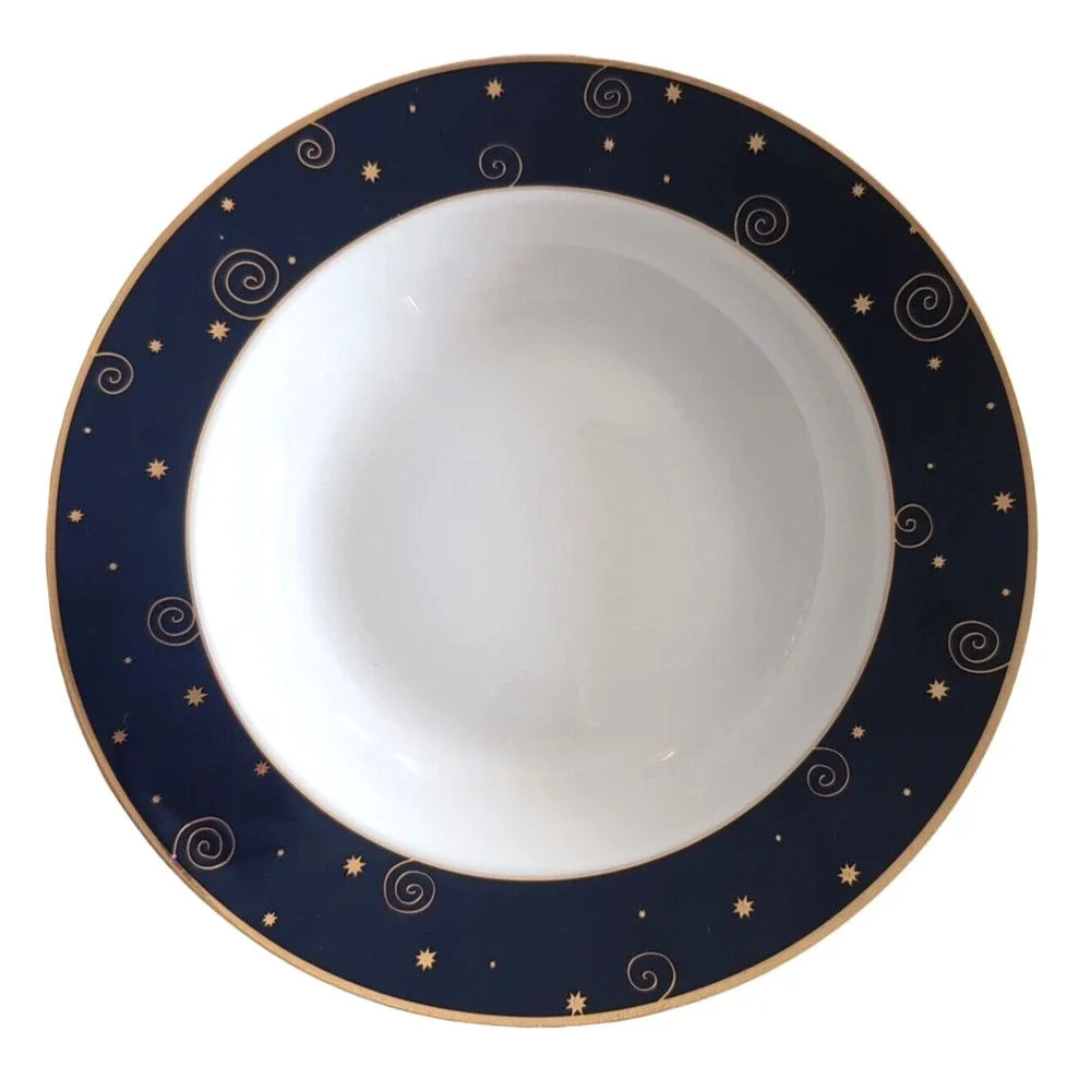 VTG 2000 Sakura Star Light‎ 2 Christmas Salad/Soup Bowls Celestial Y2K Hallmark